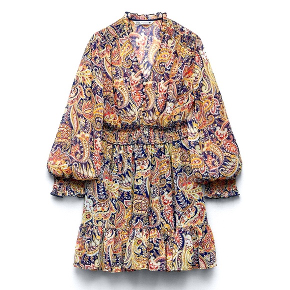 NWT Zara Printed mini dress size XL - Picture 1 of 8